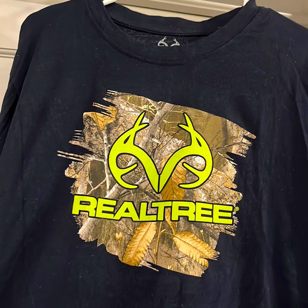 Dark Blue Realtree Long Sleeve Tee